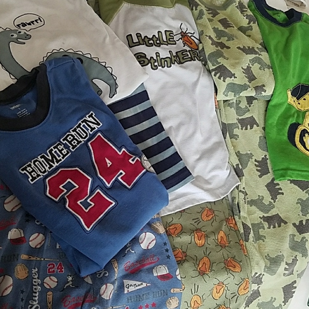 Gymboree and Carters boys size 5 pj lot of 5
